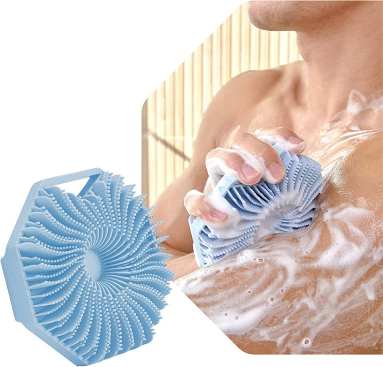 Silicone Body Bath Brush Shower Scrubber — Pink