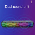 RGB Colorful Lighting Effect Desktop Long USB Wireless Bluetooth Speaker — view 5