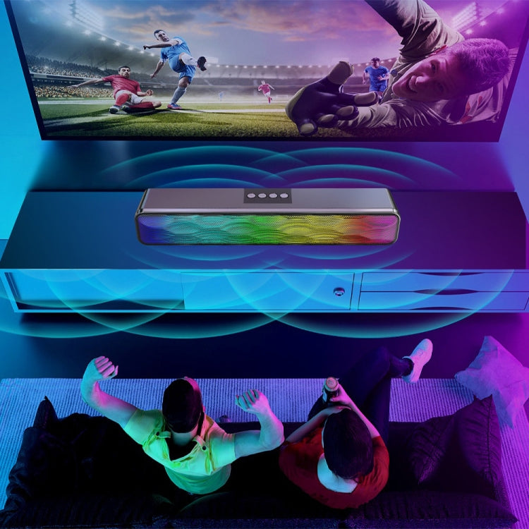 RGB Colorful Lighting Effect Desktop Long USB Wireless Bluetooth Speaker — view 10
