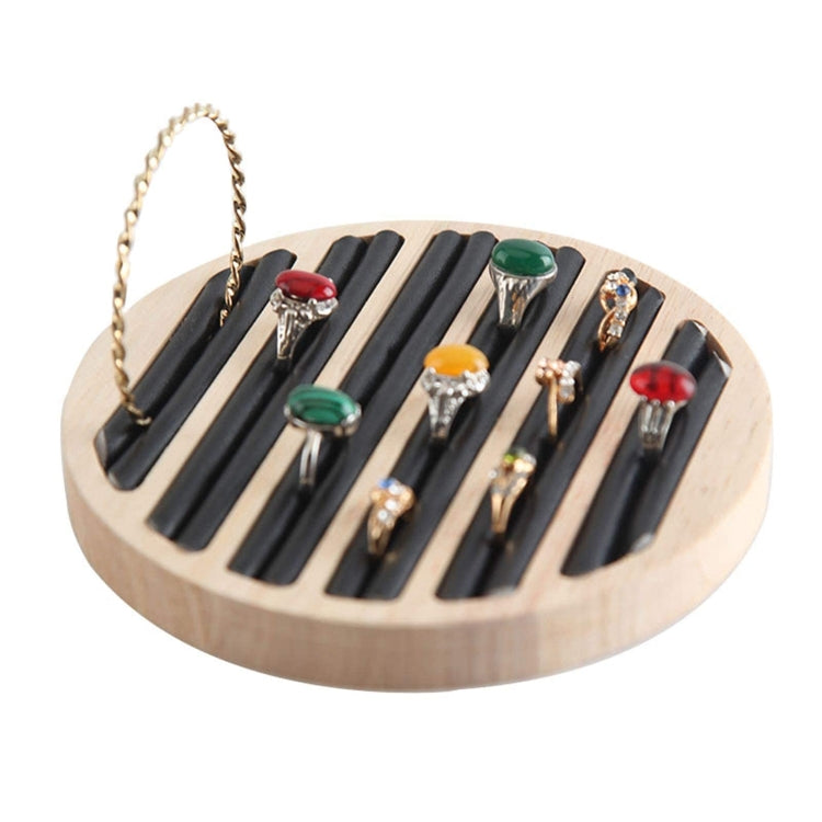 Solid Wooden Round Ring Jewelry Display Board Jewelry Bracelet Storage Tray