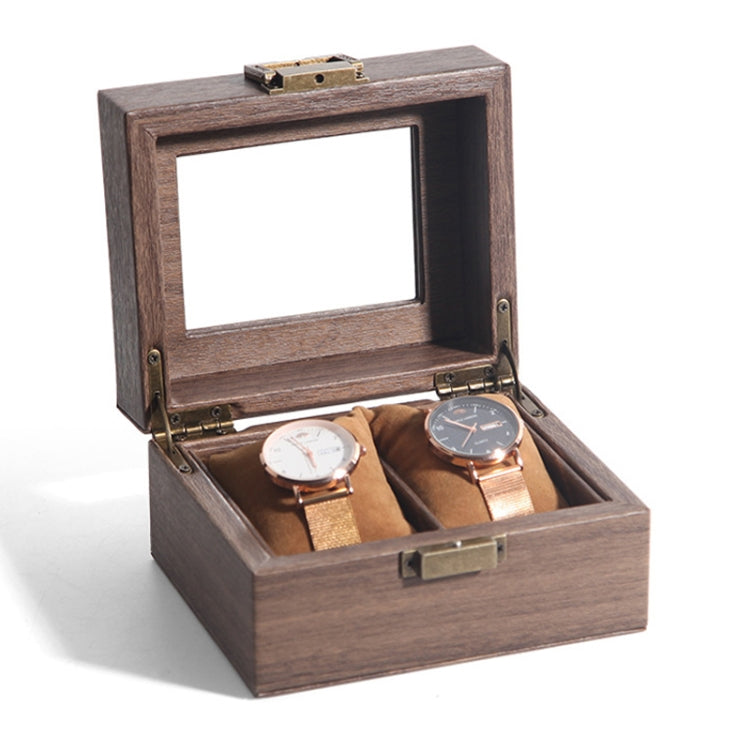 Wood Grain Leather Watch Display Box Watch Storage Case Jewelry Box — 2 Digit Long