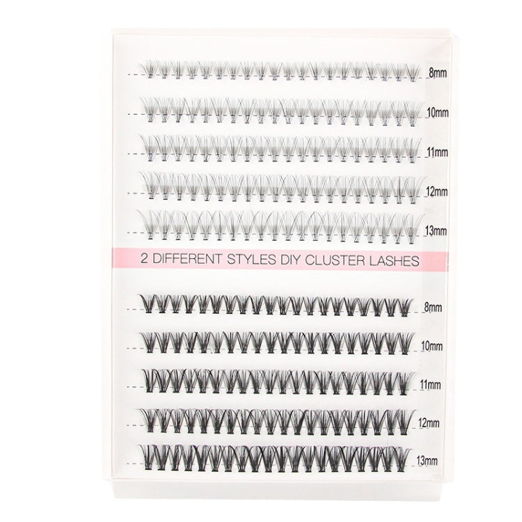 10rows /Box 10D+20D Naturally Thick Grafted Eyelashes 0.07 Single Cluster Implanted False Eyelashes — view 2