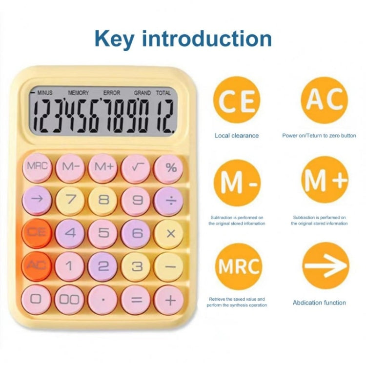 12-Bit Dopamine Flex Keyboard Calculator Candy Color Office Student Calculator