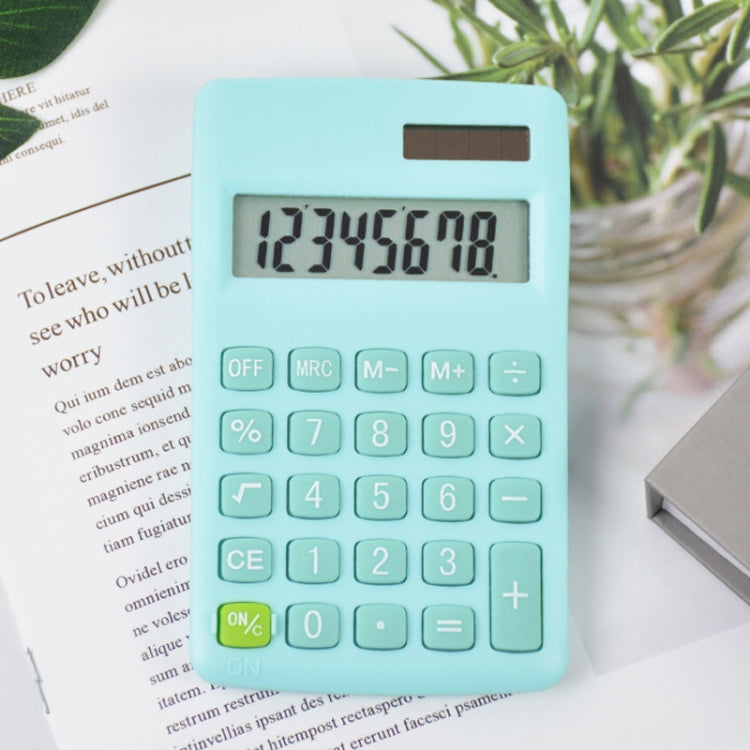 8-digit Candy Colored Solar Calculator Multifunctional Mini Student Electronic Calculator