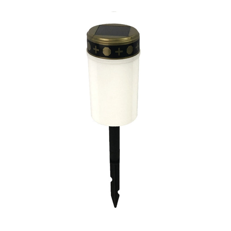 Solar Induction Graves Light Outdoor Waterproof LED Candle Light — Without Ground Nails White