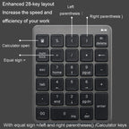 KN-980 28 Keys Portable Wireless Digital Quiet Keypad Computer External Digital Password Keypad — view 8