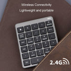 KN-980 28 Keys Portable Wireless Digital Quiet Keypad Computer External Digital Password Keypad — view 9