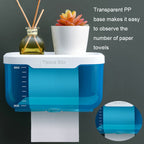 Punch-free Bathroom Transparent Waterproof Tissue Box Toilet Wall-mounted Storage Rack — view 8