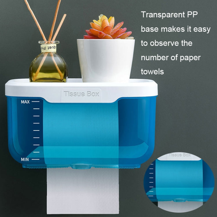 Punch-free Bathroom Transparent Waterproof Tissue Box Toilet Wall-mounted Storage Rack — view 8