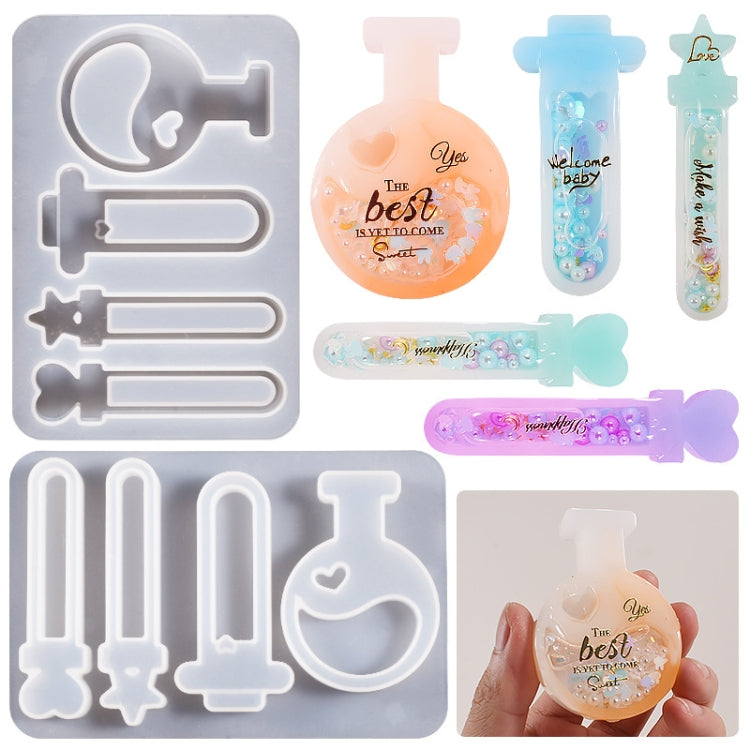 Crystal Epoxy Magic Bottle Silicone Mold DIY Key Quicksand Pendant Mold