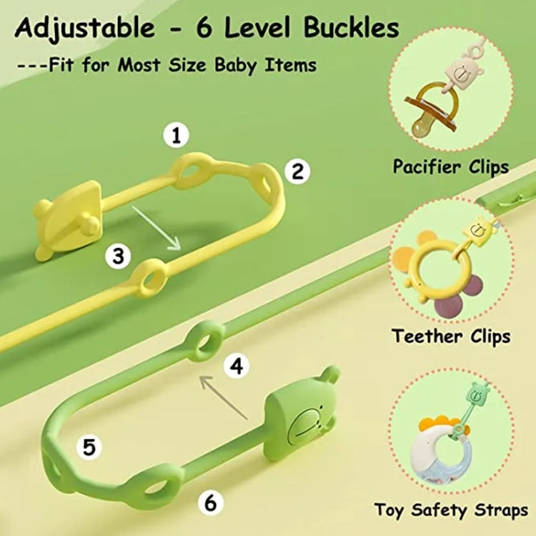 Bear Silicone Pacifier Chain Toddler Teether Toy Anti-fall Rope Pacifier Clip — view 6
