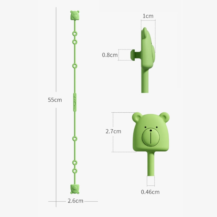 Bear Silicone Pacifier Chain Toddler Teether Toy Anti-fall Rope Pacifier Clip — view 8