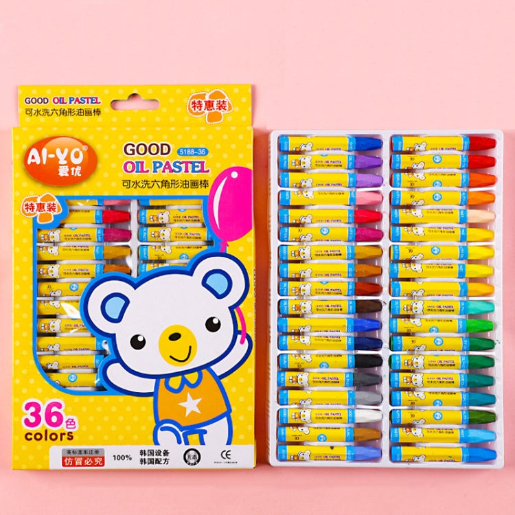 AIYO Washable Painting Crayons Childrens Oil Paint Stick Set — 24 Colors