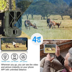 4K 4G Outdoor Track Camera Remote Mobile Phone Control To View Photos / Video At Any Time