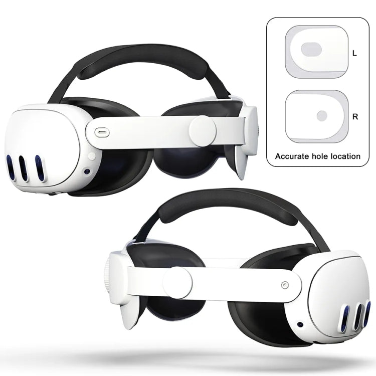 For Meta Quest 3 VR Adjustable Elite Headset Head Strap — White