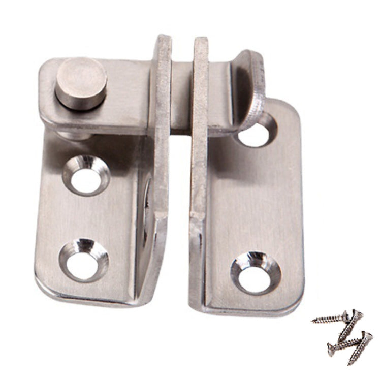 Stainless Steel Sliding Door Latch No Punch Latch Door Bolt Catch With Screw — Large Left Open