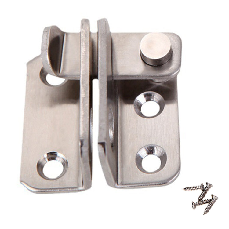 Stainless Steel Sliding Door Latch No Punch Latch Door Bolt Catch With Screw — Large Right Open