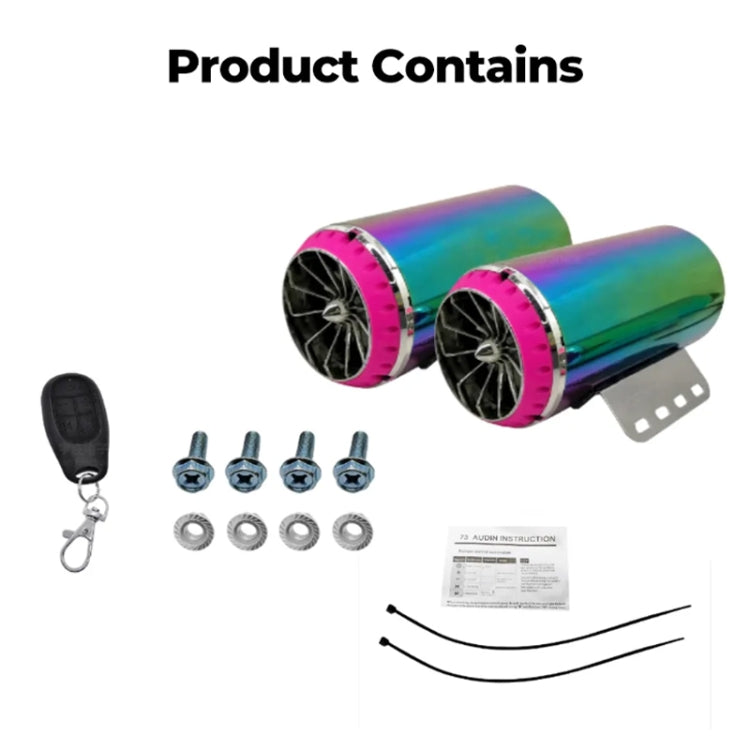 Motorcycle Subwoofer Color-Coated Audio Exhaust Pipe Simulator