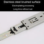 1 Pair Thickened Three Sections Ball Slide Mute Drawer Track Rail — view 11