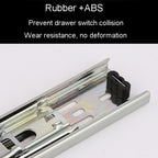1 Pair Thickened Three Sections Ball Slide Mute Drawer Track Rail — view 12