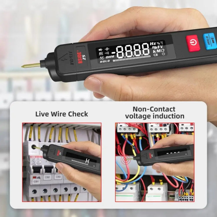 BSIDE Z5 Smart Pen Multimeter Backlight LCD 6000 Counts Auto Voltage Detector — view 13