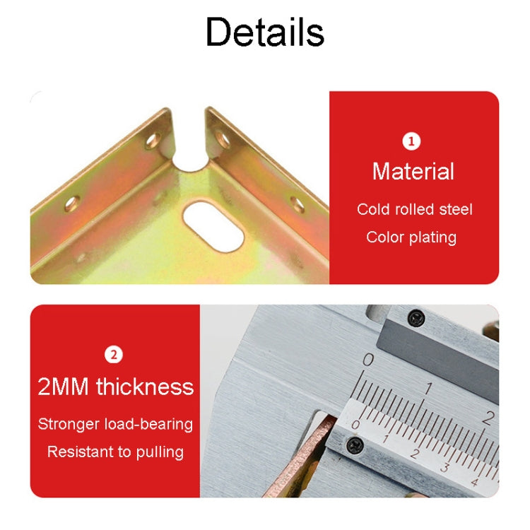 4pcs /Set Triangle Corners Anti-Shaking Fixing Fittings For Bed Frame — view 5
