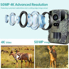 Mini Wildlife Hunting Camera 50MP/4K Keep Way Night Vision Infrared Camera