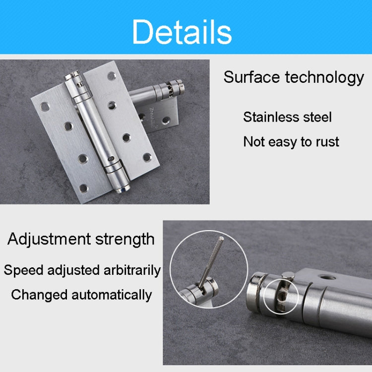 2pcs /Set 4 Inch Stainless Steel Hinge Free Slotting Door Switch Hinge — view 4