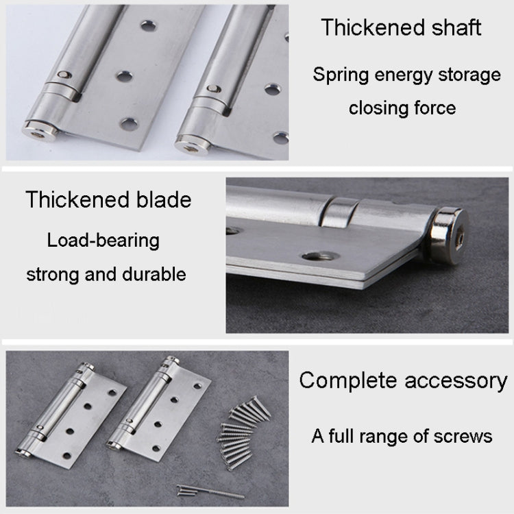 2pcs /Set 4 Inch Stainless Steel Hinge Free Slotting Door Switch Hinge — view 5