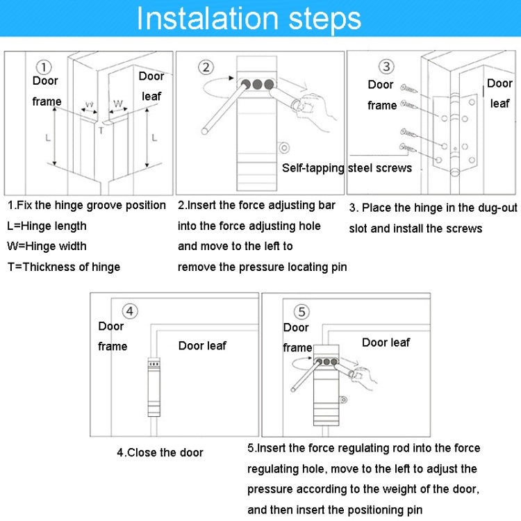 2pcs /Set 4 Inch Stainless Steel Hinge Free Slotting Door Switch Hinge — view 7