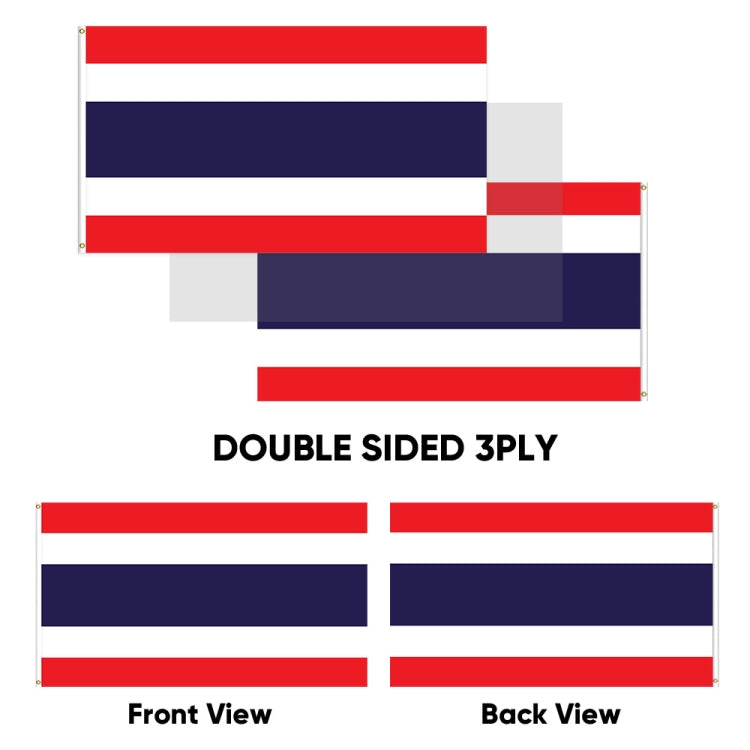 90 x 150cm Thailand Flag No. 4 Polyester Decorative Flag — view 3