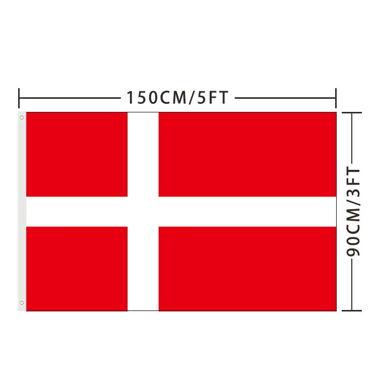 90 x 150cm Danish Flag No. 4 Polyester Flag — Danish