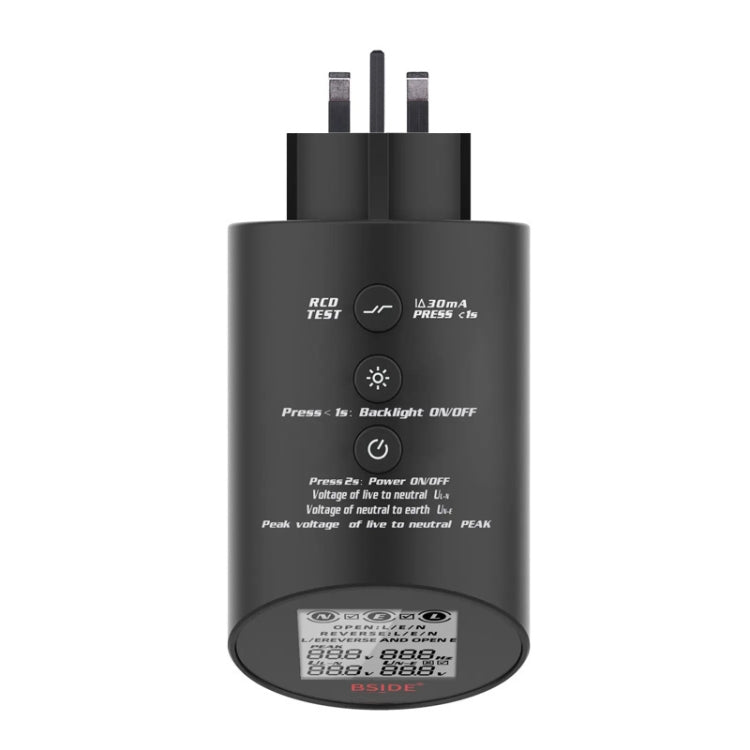 BSIDE ASTS Circuit Analyzer Plug Power Tester — EU Plug