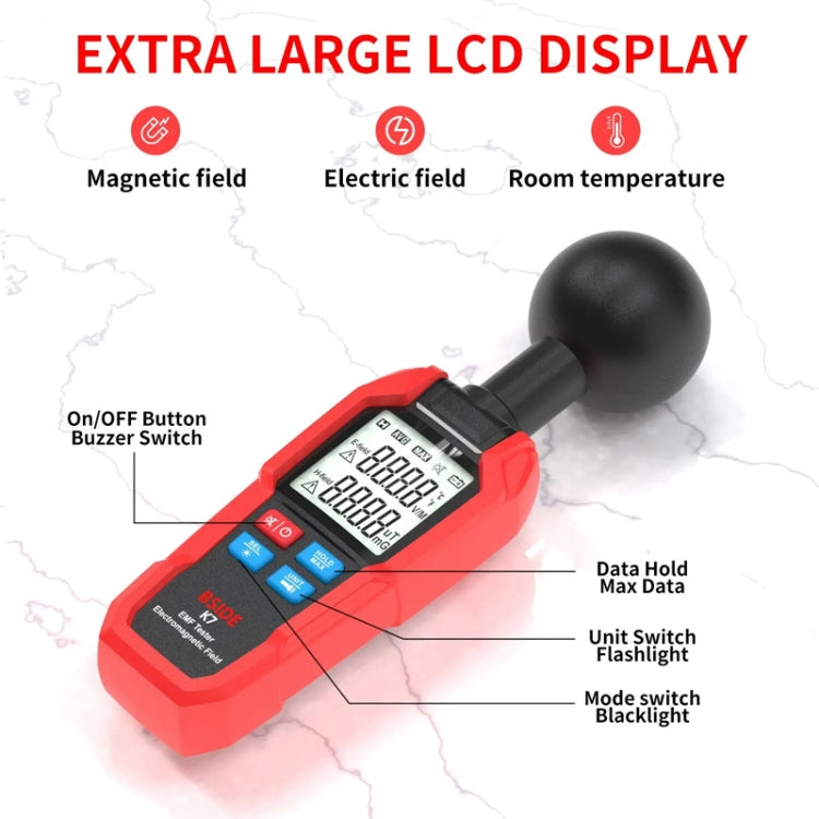 BSIDE K7 Handheld Electromagnetic Radiation Detector Electromagnetic Wave Tester — view 3