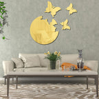 4pcs /Set DIY Acrylic Butterfly Mirror Waterproof Wall Stickers Dining Room Bedroom Decoration — view 7