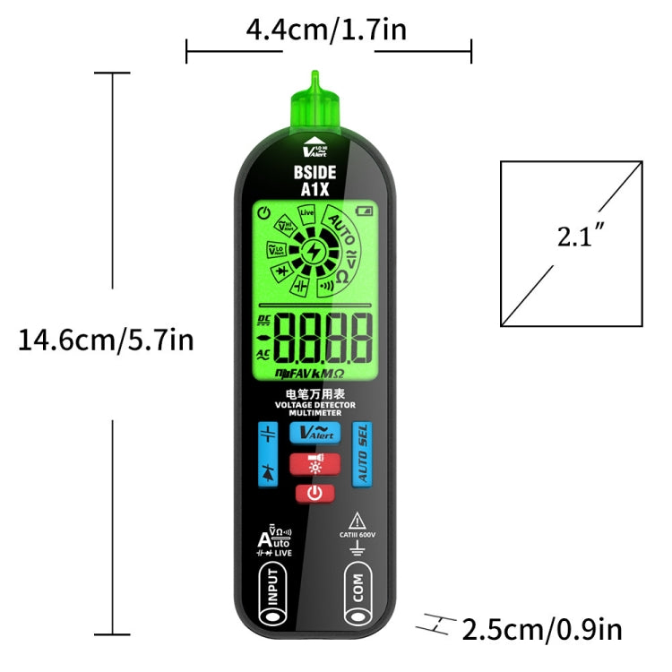 BSIDE A1X Charging Model Mini Digital Electric Pen Intelligent Automatic Merit Multimeter — view 4