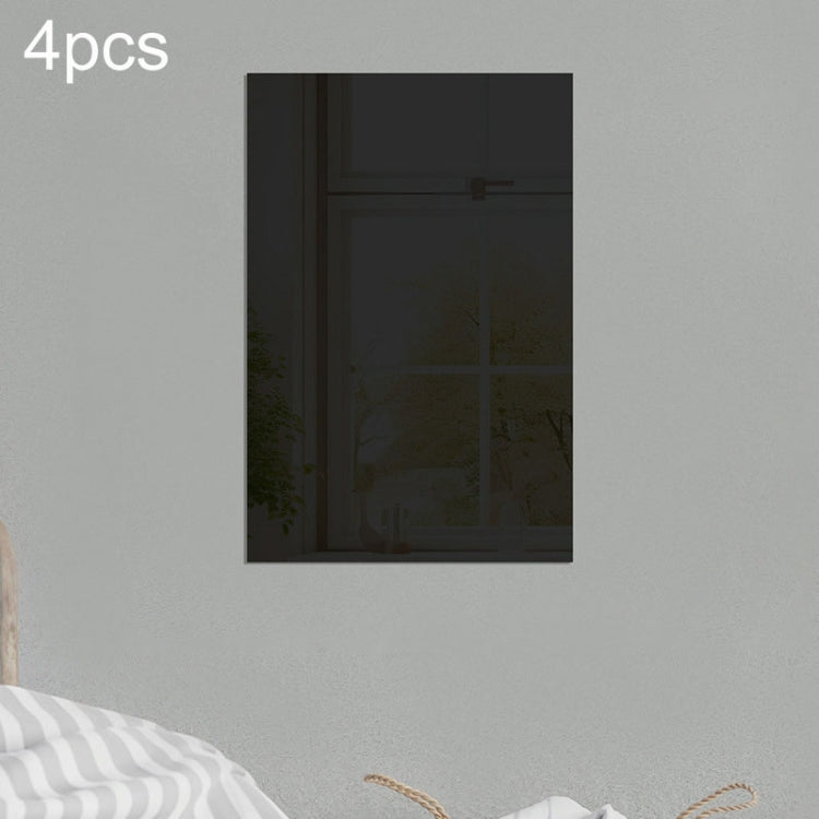 4pcs Right Angle Models Rectangle Acrylic Mirror Stereo Wall Stickers — view 10