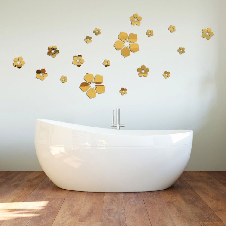 18pcs /Set Acrylic Cherry Blossom Mirror Wall Sticker Living Room Bedroom Background Wall Decoration — Cherry Blossom