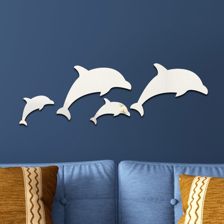 4pcs /Set Acrylic Dolphin Stereo Wall Stickers Home Wall Decoration — view 7