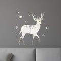 8pcs /Set Acrylic Deer Mirror Wall Stickers Home Background Decoration