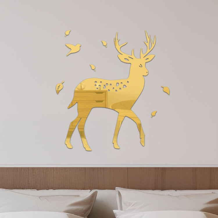 8pcs /Set Acrylic Deer Mirror Wall Stickers Home Background Decoration — Deer