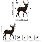 8pcs /Set Acrylic Deer Mirror Wall Stickers Home Background Decoration — Gold