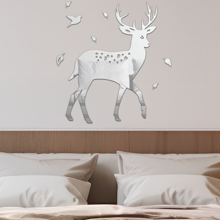 8pcs /Set Acrylic Deer Mirror Wall Stickers Home Background Decoration — view 6