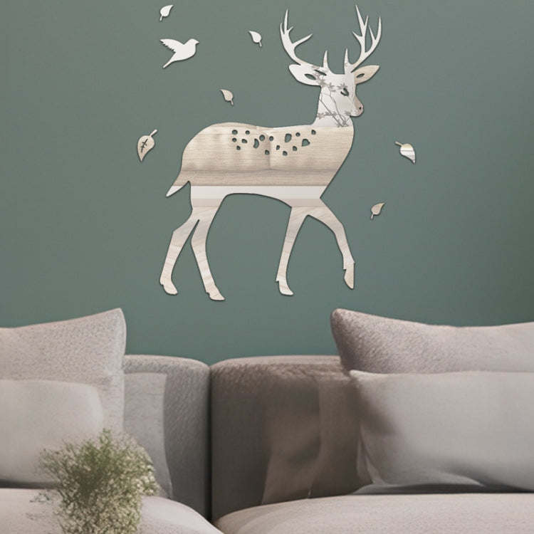 8pcs /Set Acrylic Deer Mirror Wall Stickers Home Background Decoration — view 7