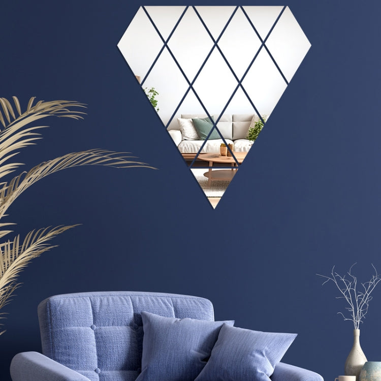 14pcs /Set Acrylic Diamond Mirror Stereo Wall Stickers Home Background Wall Decoration — view 7