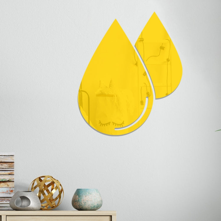 2pcs /Set Acrylic Water Drops Mirror Stereo Wall Stickers Living Room Bedroom Decorative Stickers Soft Mirror — Water Drops