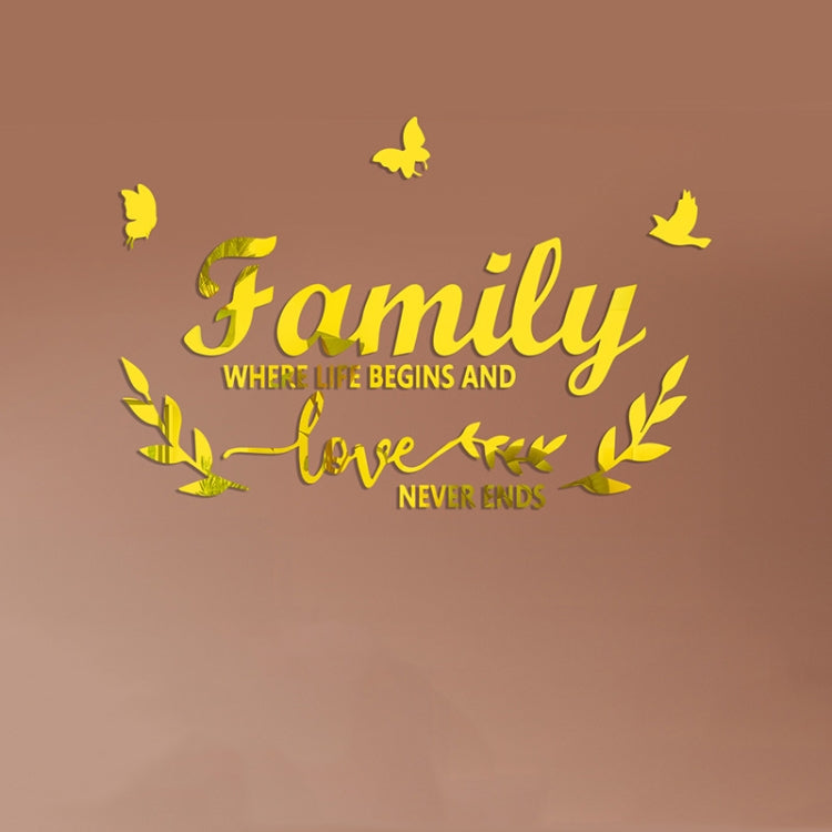 Acrylic Familylove Stereoscopic Mirror Wall Stickers Home Self-Adhesive Decorative Soft Mirror — Familylove