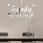 Acrylic Familylove Stereoscopic Mirror Wall Stickers Home Self-Adhesive Decorative Soft Mirror — Black