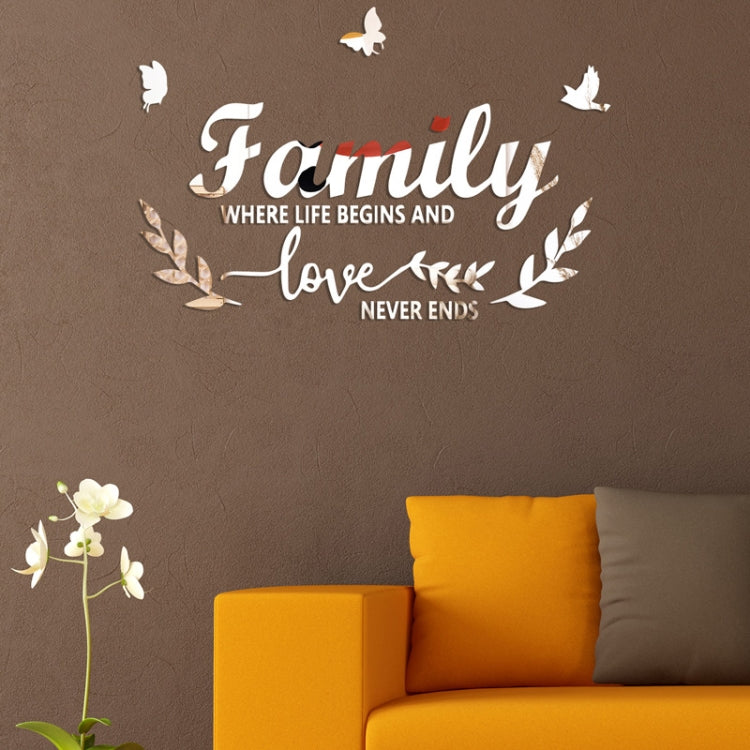 Acrylic Familylove Stereoscopic Mirror Wall Stickers Home Self-Adhesive Decorative Soft Mirror — view 8