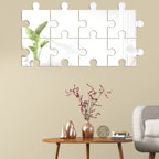 8pcs /Set Acrylic Square Puzzle Mirror Wall Sticker Home Decoration Soft Mirror — view 3